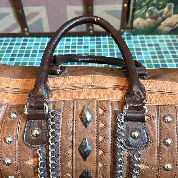 Charming Charlie Brown Studded Decor Handbag 👜 - Picture 8 of 12